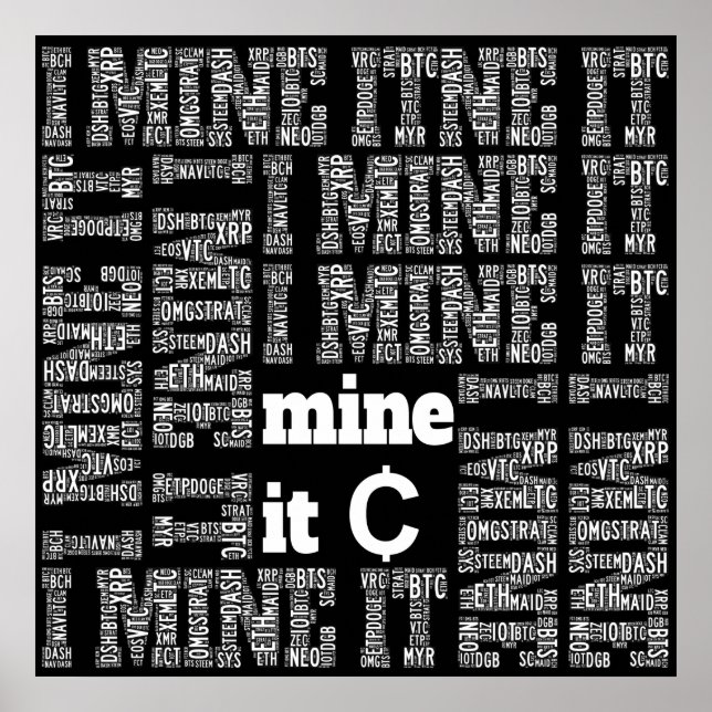 Poster Mineração de criptomoeda (Frente)