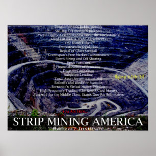 Pôster Mineração de tira América