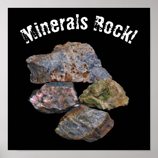 Poster Minerais Rock Collectors Engraçado (Frente)