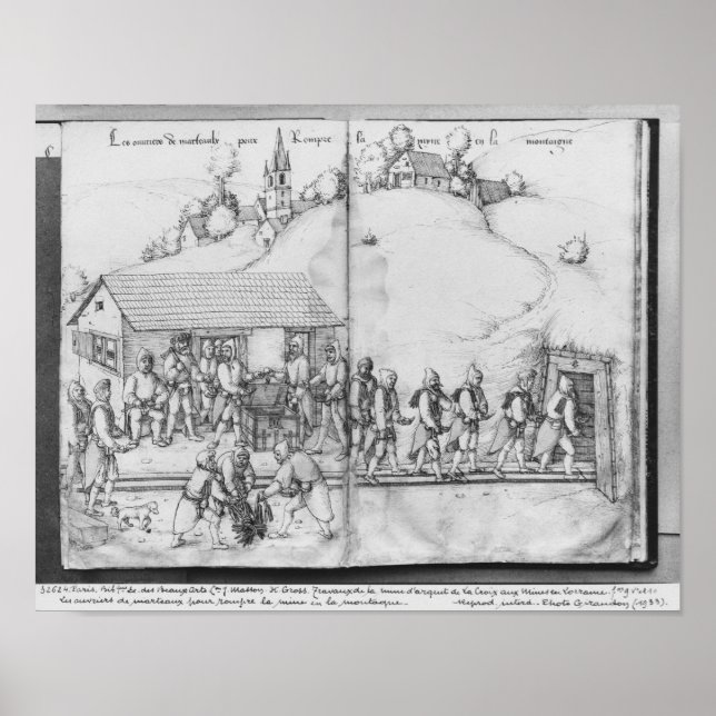 Poster Minério prateado de La Croix-aux-Mines, Lorena 2 (Frente)