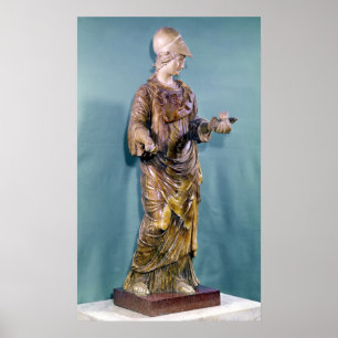 Pôster Minerva com uma coruja, cópia de um século VI