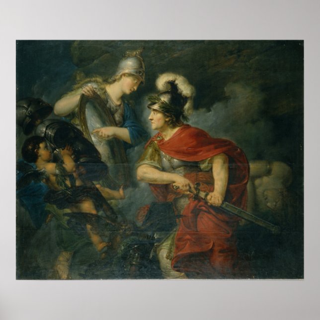 Poster Minerva mostrando sua inveja no escudo polido (Frente)