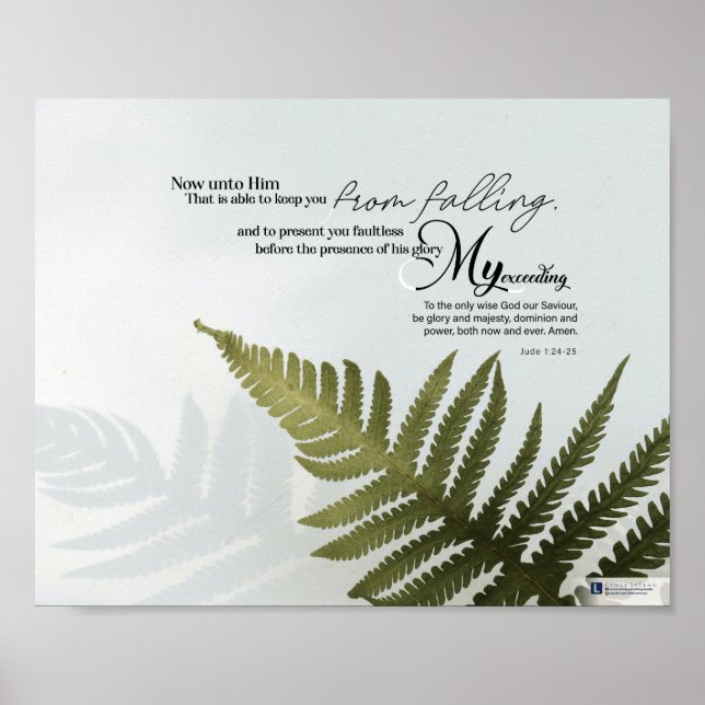 Poster Minha Alegria Superior (Jude 1:24-25) (Frente)