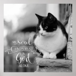 Poster Minha Alma Encontra Descanso - Ps 62:1