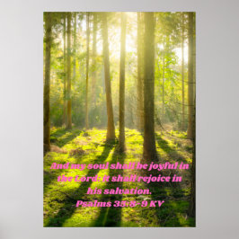 Poster Minha alma se regozijará, citação cristã