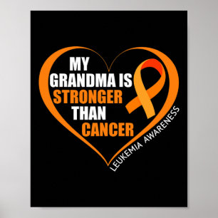 Poster Minha Avó É Mais Forte Que A Leucemia Cancer Aware