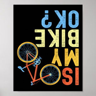 Poster Minha Bicicleta Está Ok, Humor de Ciclista Diverti