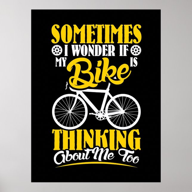 Poster Minha Bicicleta Pensando Em Mim (Frente)