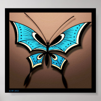 Poster Minha Borboleta Azul