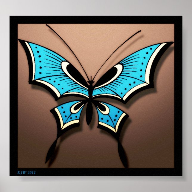 Poster Minha Borboleta Azul (Frente)