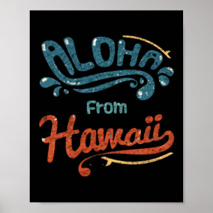 Poster Minha camisa havaianaCusto tropical de Luau Festa