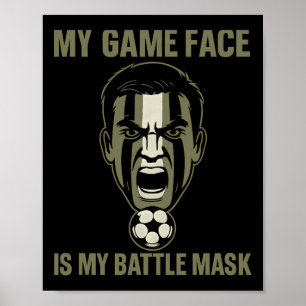 Poster Minha Cara de Jogo é Minha Máscara Byttle Camuflag