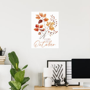 Poster Minha Cor Favorita É Outubro