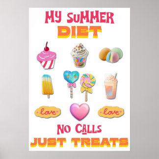 Poster Minha Dieta de Verão Sem Chamadas Só Guloseimas