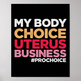 Poster Minha Escolha do Corpo Utero - Feminista de Proesc