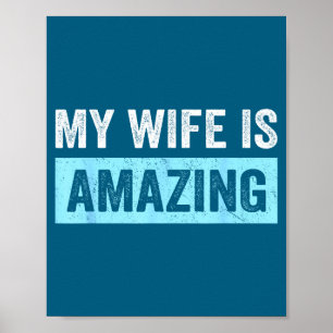 Poster Minha esposa esposa incrível marido engraçado home
