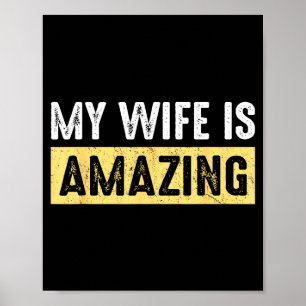 Poster Minha esposa esposa incrível marido engraçado home