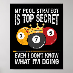 Poster Minha Estratégia De Piscina É A Piscina De Bola 8