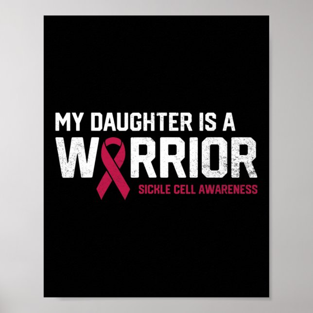 Poster Minha Filha É Um Guerreiro Célula Falsiforme Aware (Frente)