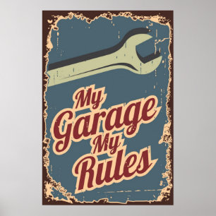 Pôster Minha garagem meu estilo do Grunge das regras