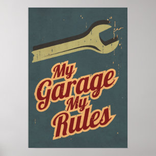 Poster Minha Garagem Minhas Regras
