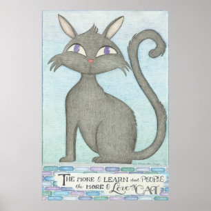 Poster Minha Gata - Arte de Parede Inspirada na Citação d