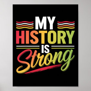 Poster Minha História É Forte Mês Preto Americano African