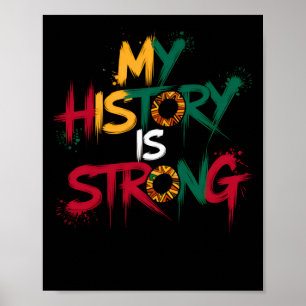 Poster Minha História É Uma História Negra Forte Mês 2025