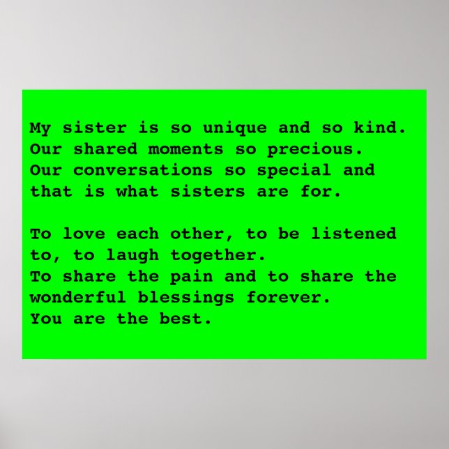 Poster Minha irmã (Frente)