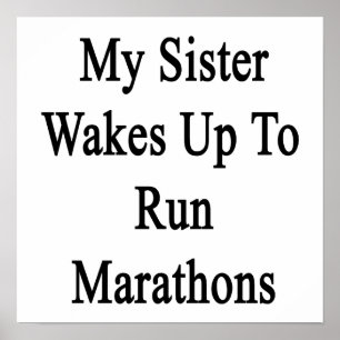 Pôster Minha irmã acorda para funcionar maratonas