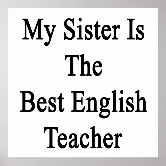 Pôster Minha Irmã É A Melhor Professora Inglesa (Frente)