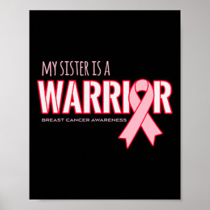 Poster Minha Irmã É Uma Consciência Do Cancer Da Mama Do