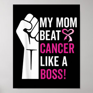 Poster Minha Mãe Bate No Cancer Da Mama Como Um Sobrevive
