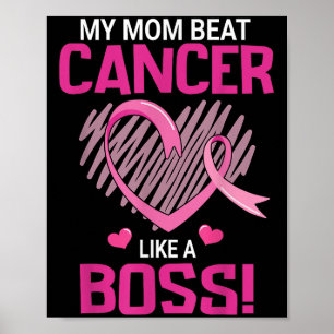 Poster Minha Mãe Bate No Cancer Da Mama Como Um Sobrevive