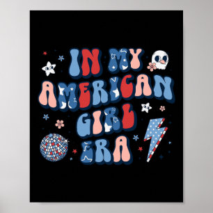 Poster Minha Menina Americana Era Retro 4 De Julho Quarto