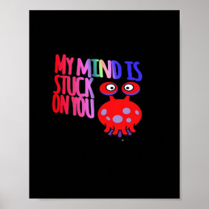 Poster Minha Mente Está Presa Em Você Projeto Minimalista