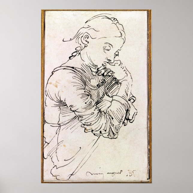 Poster Minha mulher, Durer, retratada como menina, 1494 (Frente)