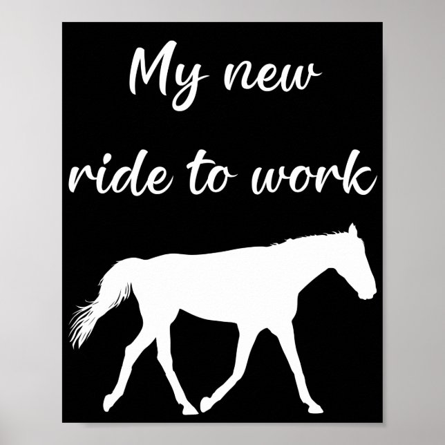 Poster Minha Nova Viagem para Trabalhar com Engraçado Cav (Frente)