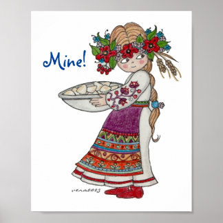 Poster Minha! Perogies Ucranianos Pyrohy Varenyky Pierogi