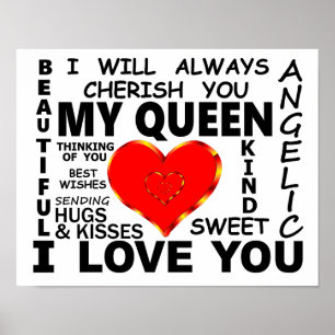Poster Minha Rainha Eu Te Amo