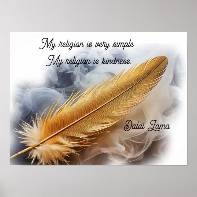 Poster Minha religião é simples, minha religião é bondade (Frente)