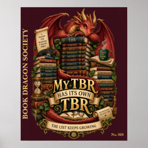 Poster Minha TBR Tem Sua Própria TBR Sociedade do Dragã