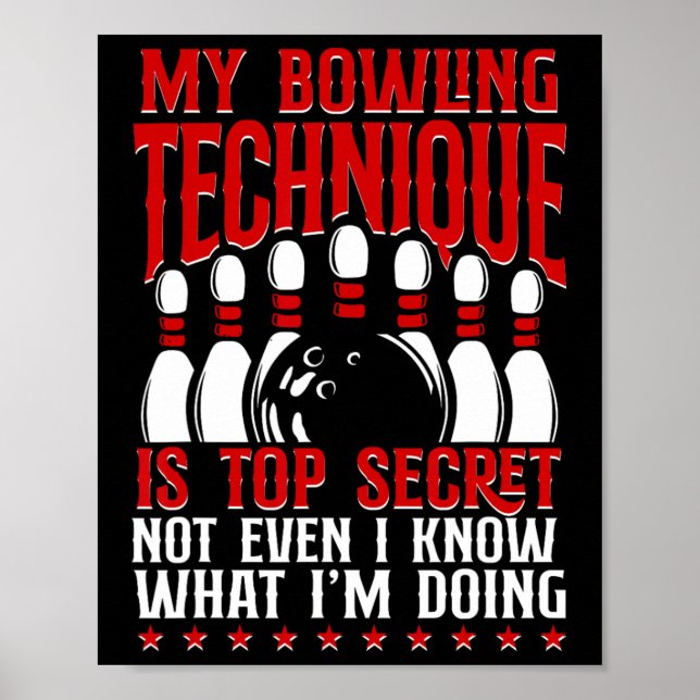 Poster Minha Técnica De Boliche É A Boliche Secreta B (Frente)