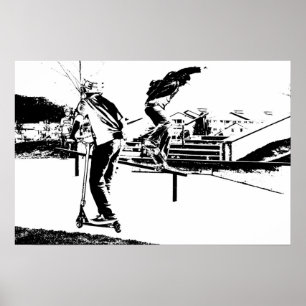 Poster Minha vida é Skateboard e Scootering