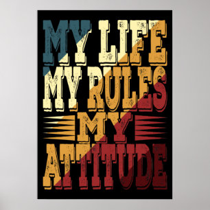 Poster Minha Vida Minhas Regras Minha Atitude