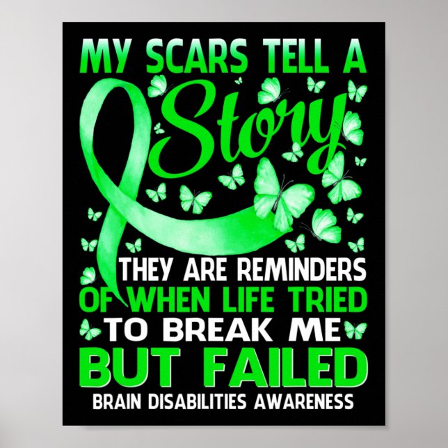 Poster Minhas cicatrizes dizem a uma história sobre incap (Frente)