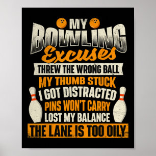 Poster Minhas desculpas de Boliche - Boliches de Bowler