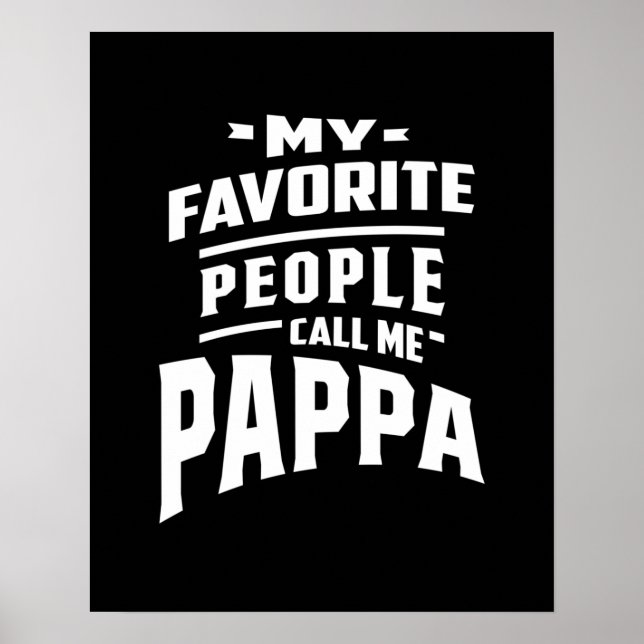 Poster Minhas Pessoas Favoritas Me Chamam De Pappa - Pai  (Frente)
