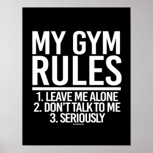 Poster Minhas regras do Gym - deixe-me sozinho --   
