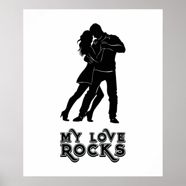 Poster Minhas Rochas de Amor - Casal Dançante (Frente)
